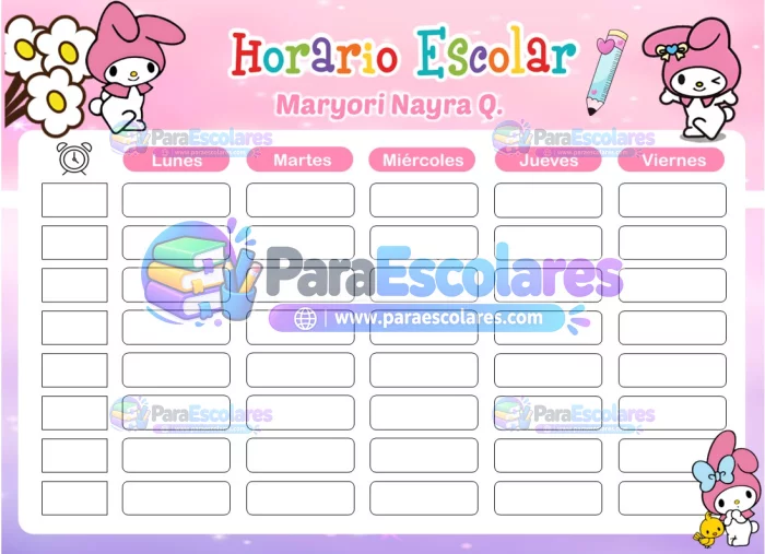 My Melody Horario Escolar